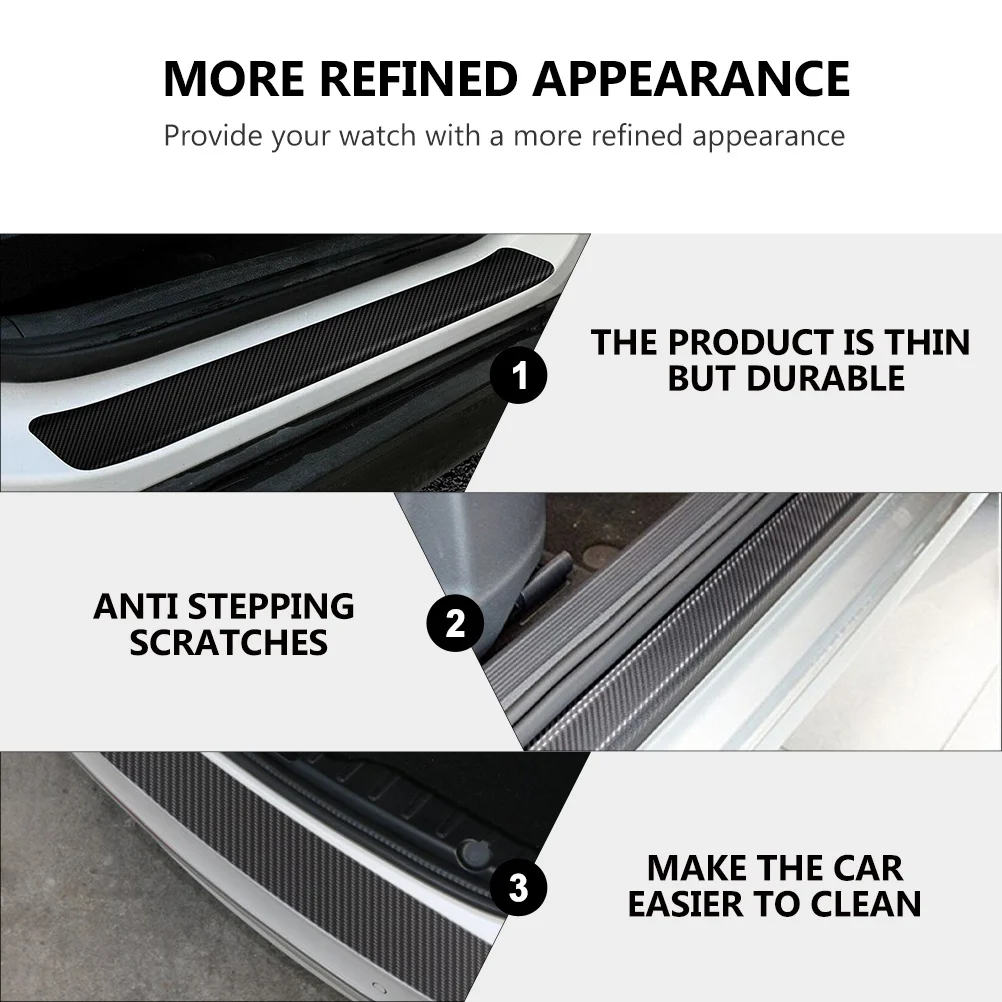 

1Set Vehicle Door Sill Protector Premium Car Threshold Guard for Scratch Resistant Entry Area Protection Fine Workmanship Design