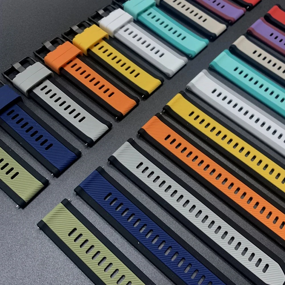 22 มม.สายนาฬิกาสำหรับซัมซุง กาแล็คซี่ วอทช์ 3 45 มม./เกียร์ S3 คลาสสิกสร้อยข้อมือกีฬาสำหรับซัมซุง กาแล็คซี่นาฬิกา 46 มม.สายซิลิโคนนุ่ม