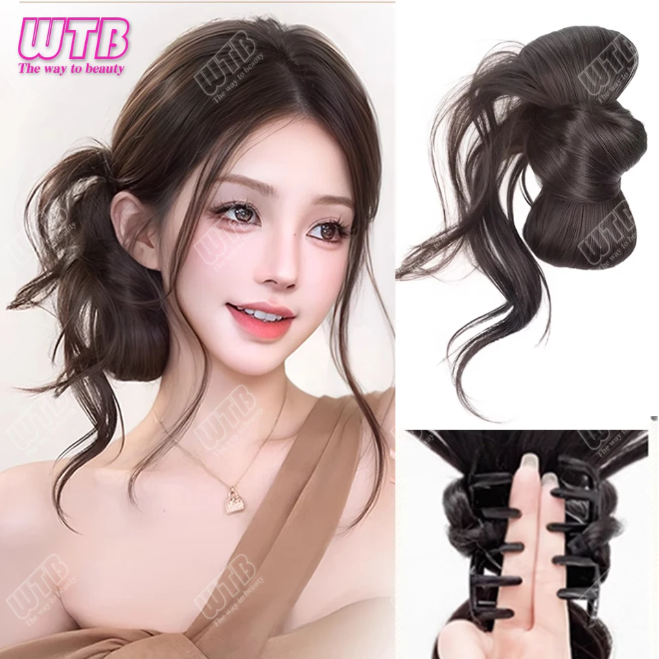 

Synthetic Hair Accessories Wig Female Grip Synthetic Hair Bun Wig Natural Hair Ring Wig