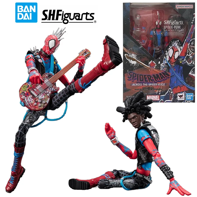 Bandai S.H.Figuarts Spider Punk Spider Man Across The Spider Verse 16Cm Anime Original Action Figure Model Toy Gift Collection