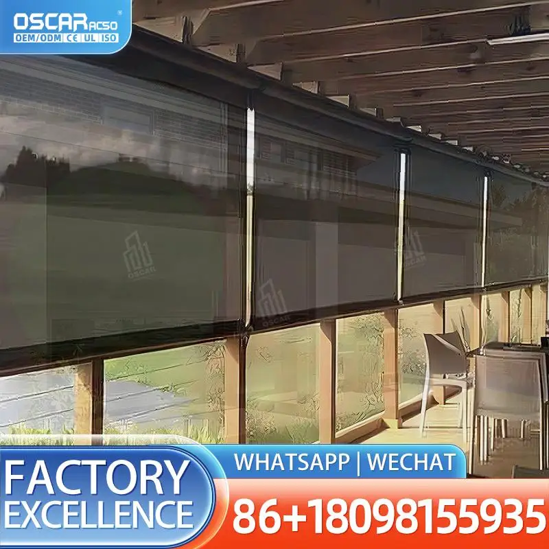 Custom Roller Shutter Motor Control Windproof Folding Vertical Smart Blinds Shades Shutters for Home Office Garage Rolling Blind