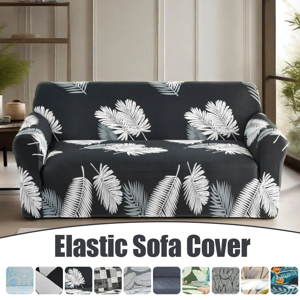 

Non-slip Flower Printed Elastic Sofa Covers Antidirty Spandex Couch Slipcover Furniture Protector for Bedroom Office Living Room