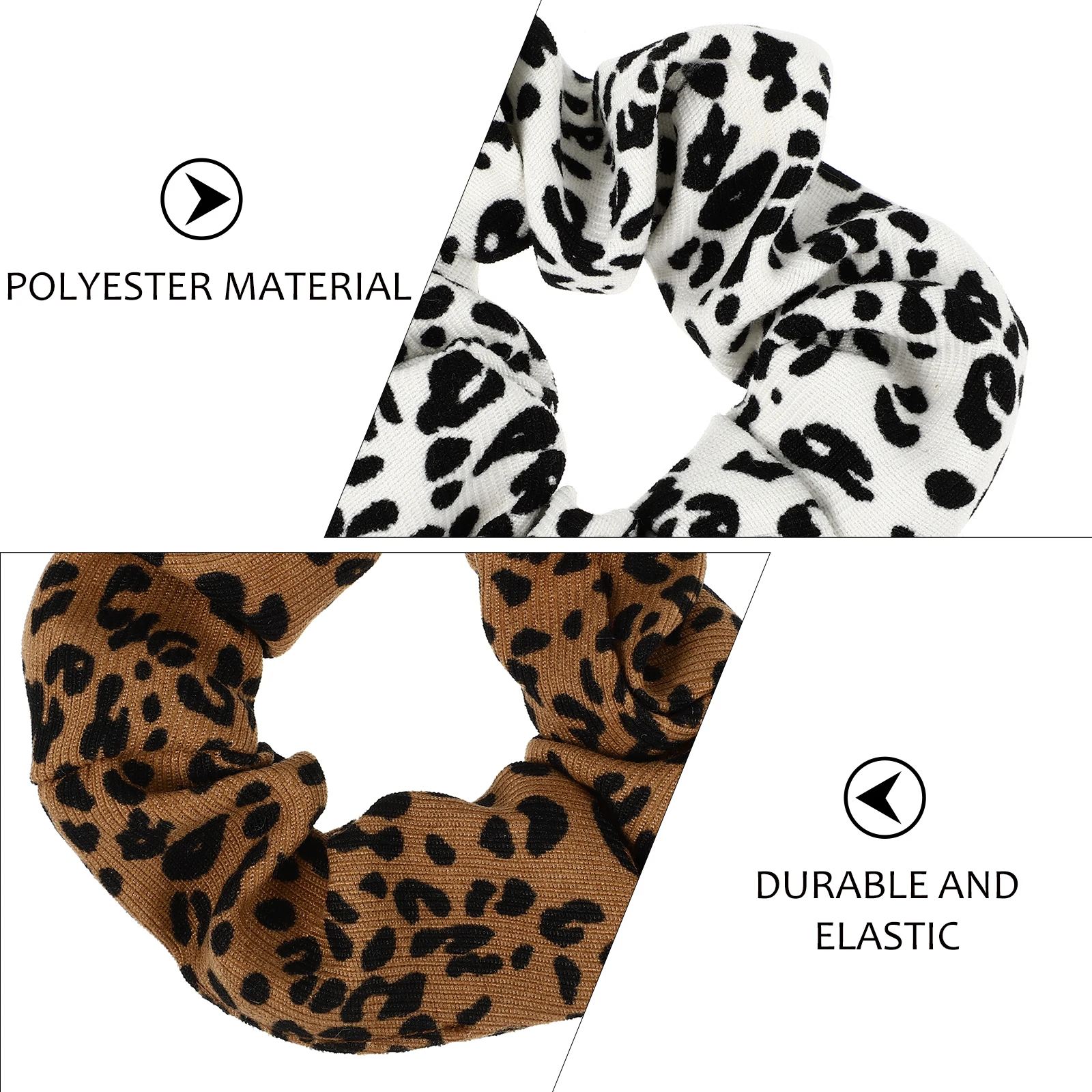 

6pcs Leopard Print Hair Scrunchies Elastic Ponytail Holders Stylish Girl Headdress for Parties Daily Decor