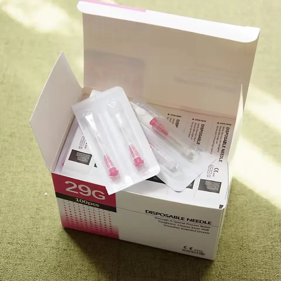 

100/50 шт. 4/13/25 мм 30 г 4 мм 30 г 13 мм 25 мм набор ультратонких безболезненных маленьких игл-шприцов для процедур красоты