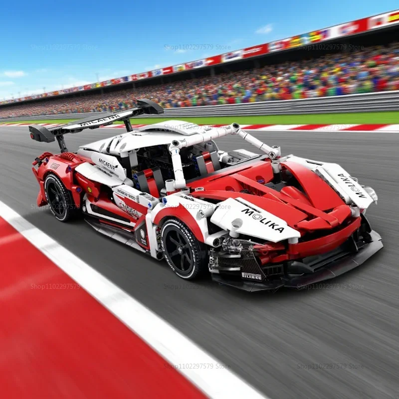 

2025 Новый RS12 Механический спортивный автомобиль Набор строительных блоков 1200 шт. Масштаб 1:14 Модель гоночного автомобиля Комплект для детей и взрослых Подарочная коллекция игрушек