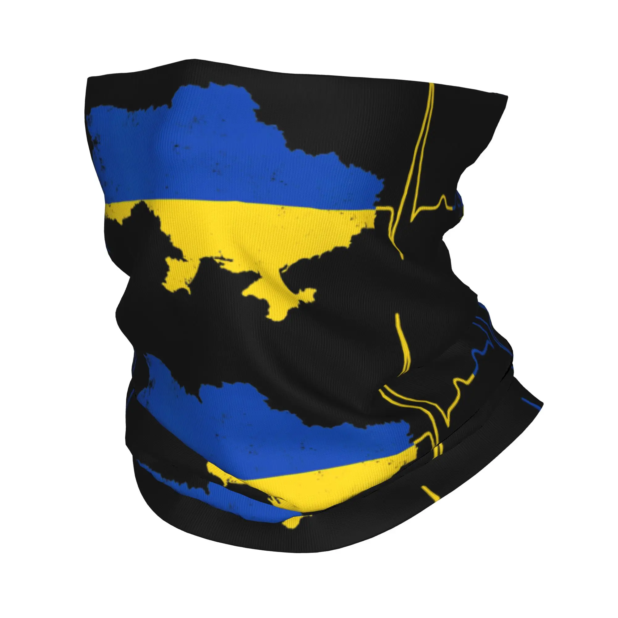 Ukraine Heart Ukrainian Heartbeat Bandana Neck Gaiter Printed  Balaclavas Wrap Scarf Multi-use for Men Women Adult Breathable