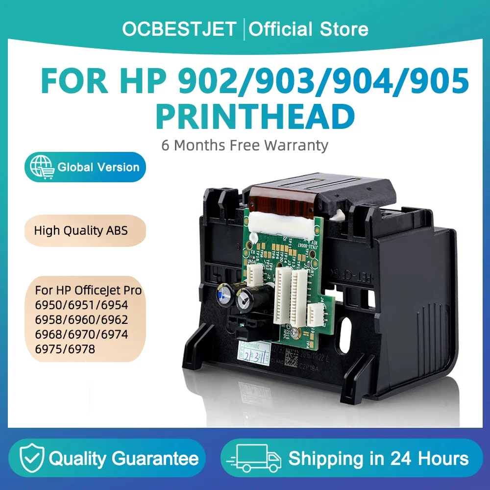 

OCBESTJET Head Printhead for Hp 902 904 903 905 for Hp Officejet 6950 6960 6978 6951 6954 6958 6968 6970 6974 6975 Printer Parts