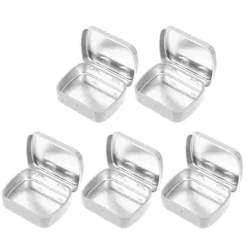

5 Pcs Candy Storage Box Accessories Organizer Container with Lid Jar Iron Boxes Cases