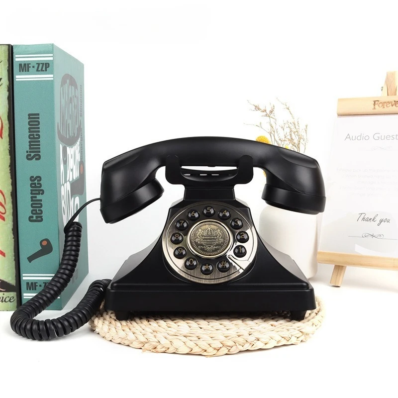 

Retro Fixed Landline New Fixed-line Phone Old-fashioned Antique Wedding Message Greetings Phone Recording Phone