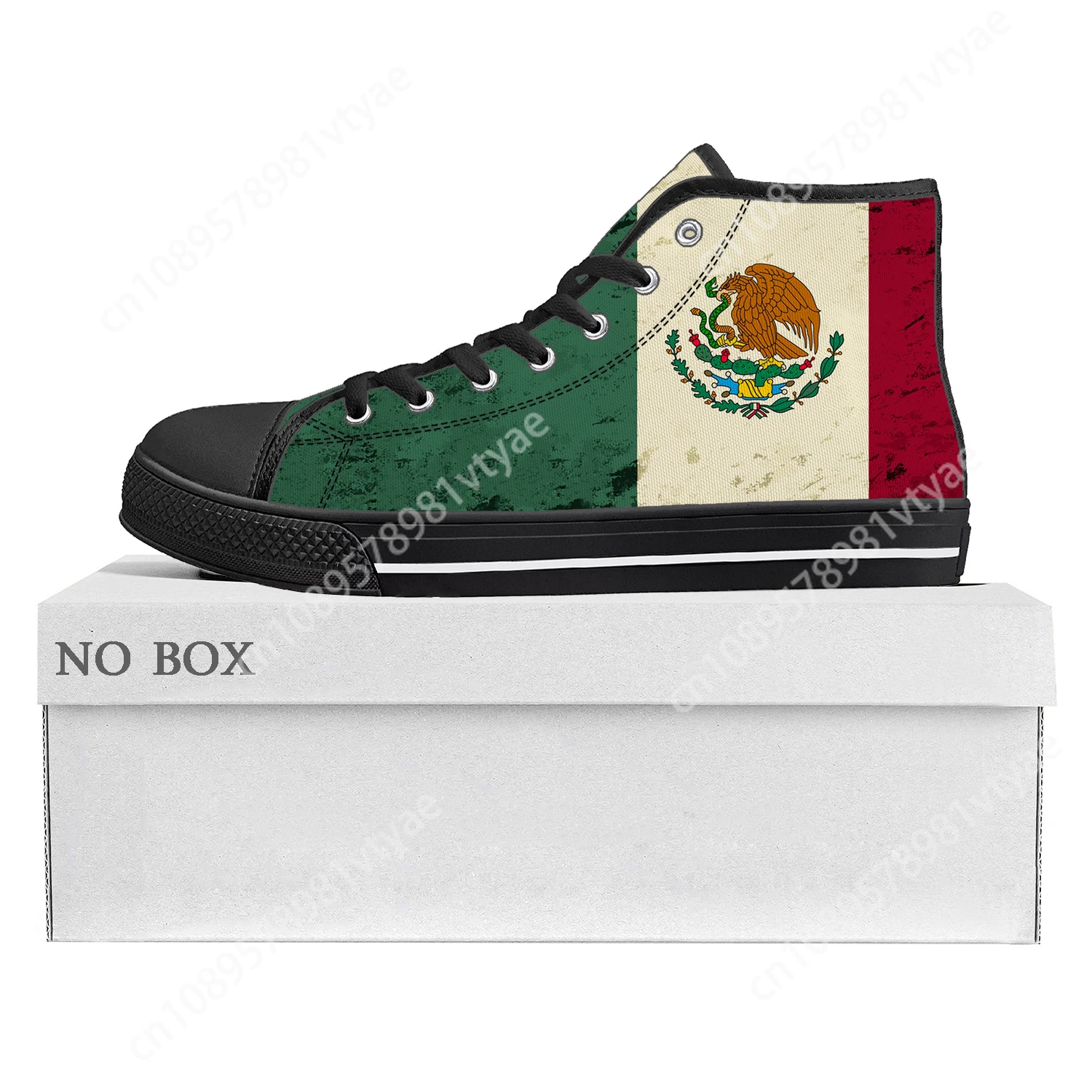 mexican Flag High Top High Quality Sneakers Mens Womens Teenager Canvas Sneaker mexico Casual Couple Shoes Custom Shoe