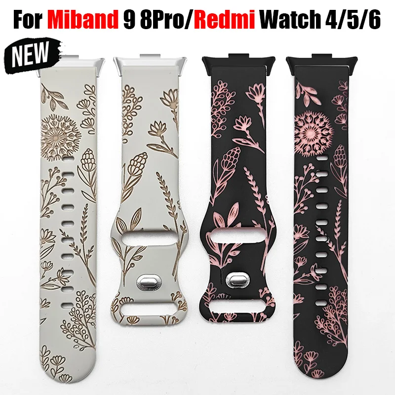 Silikonarmband für Xiaomi Mi Band 9 Pro/8 Pro, zweifarbiges Löwenzahn-Armband, Armband für Redmi Watch 4/5/6 Ersatzgürtel