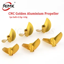 CNC In Alluminio Oro 4.76mm 3/16 '' Elica 2 Pale Vite Sinistra/Destra D38/40/41/42/43/44/45/46mm 1pc per RC Gatto Barca Gamberetti Barca
