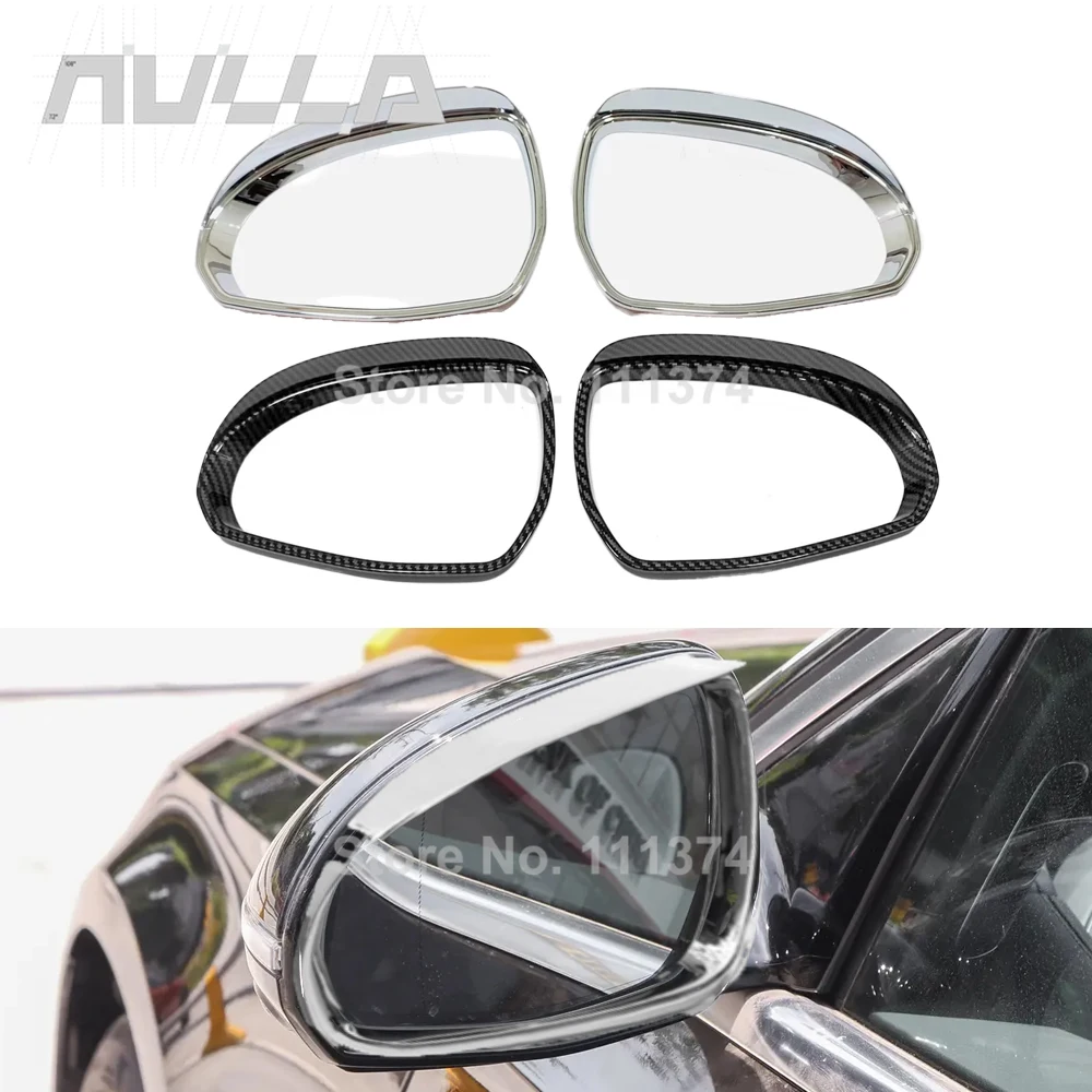 

Chrome for Mercedes Benz E Class W214 2024 2025 Rearview Mirror Rain Eyebrow ABS Carbon Look Shield Protective Cover Trim