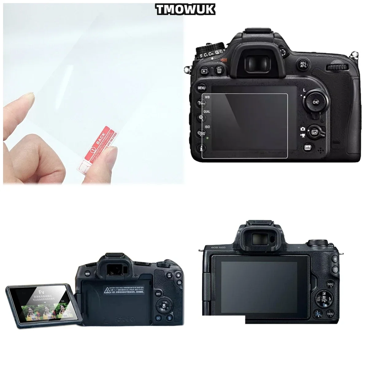 For Canon EOSR M5 M3 M10 100D KISS X7 LCD Screen Protective Tempered Glass Film 9H Hardness HD Clear Anti-Scratch