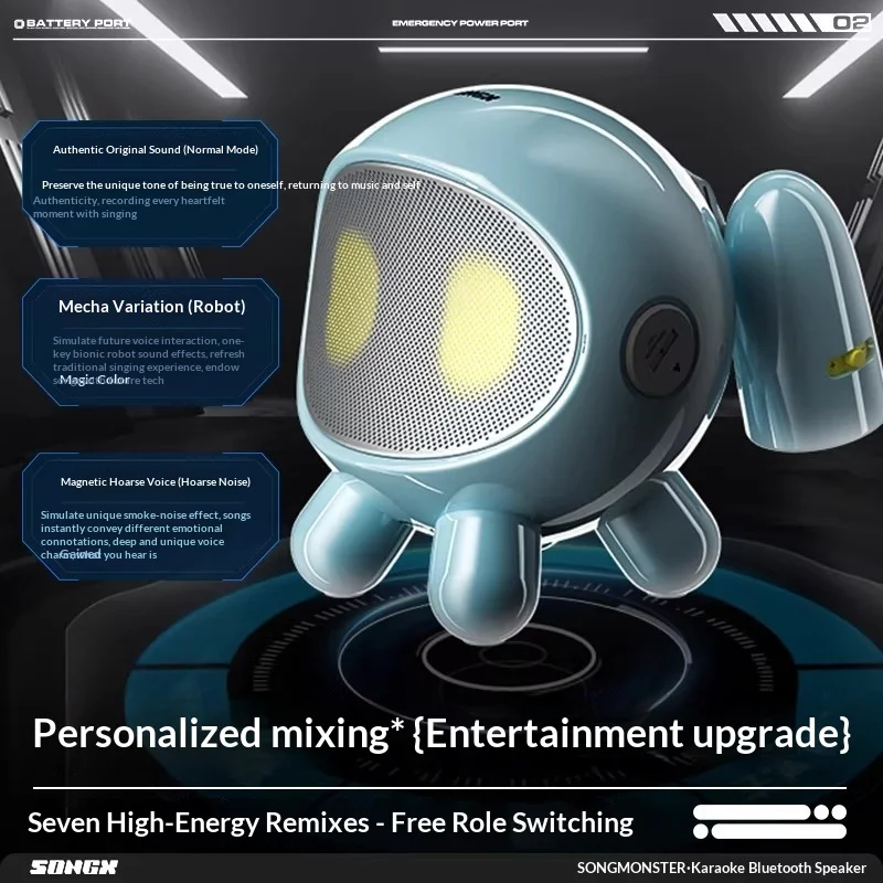 SONGX الصوت المزدوج ميكروفون Duet 15 واط المتكلم الموسيقى ميني الوحش في الهواء الطلق KTV سمّاعات بلوتوث جهاز صوت عالي الجودة