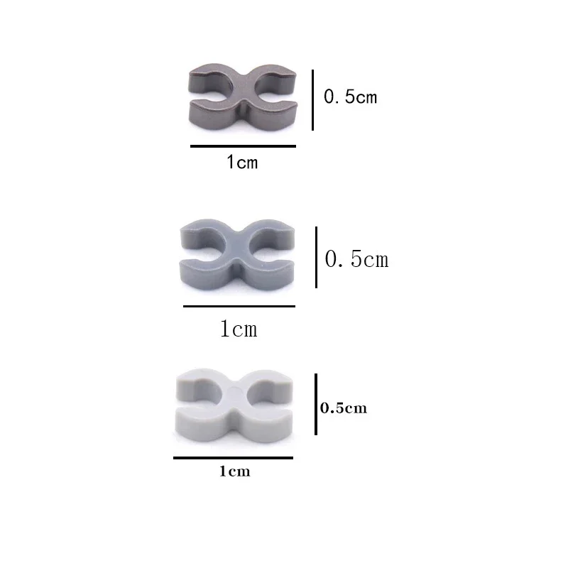 100pcs/lot MOC Brick Clips Double U Clips Building Blocks Construction Creative Bricks Parts DIY Accessories Toys For Children