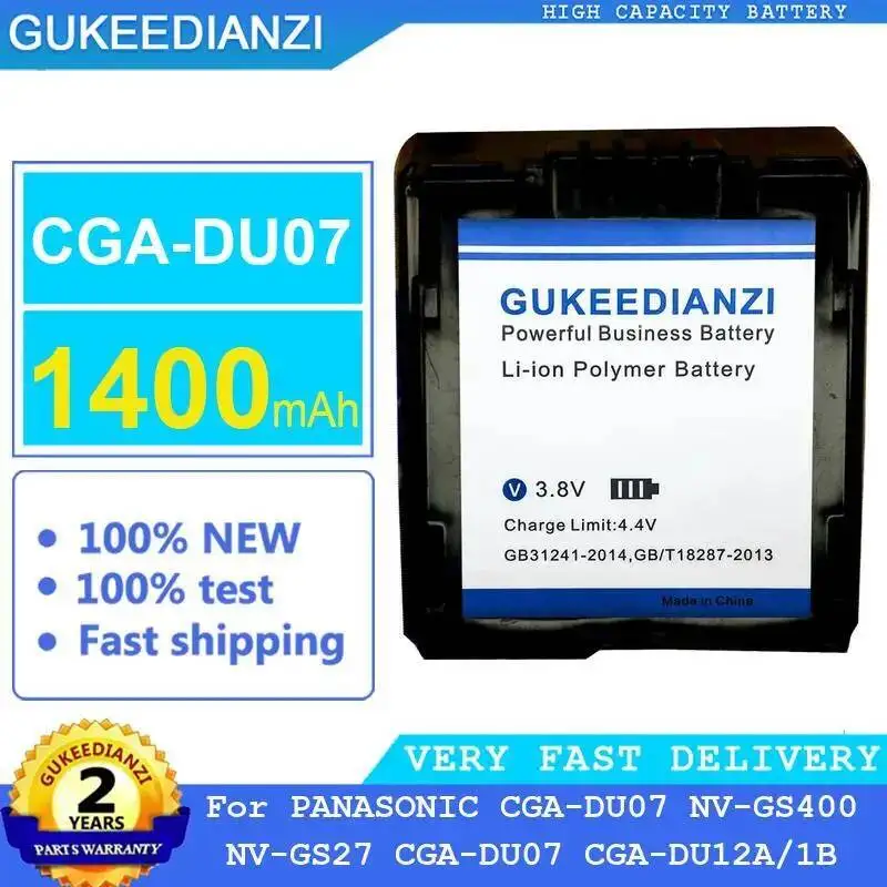 

Сменный аккумулятор премиум-класса для камеры Panasonic Cga-DU07 NV-GS400 NV-GS27 Cga-DU12A 1B Safe 1400 мАч