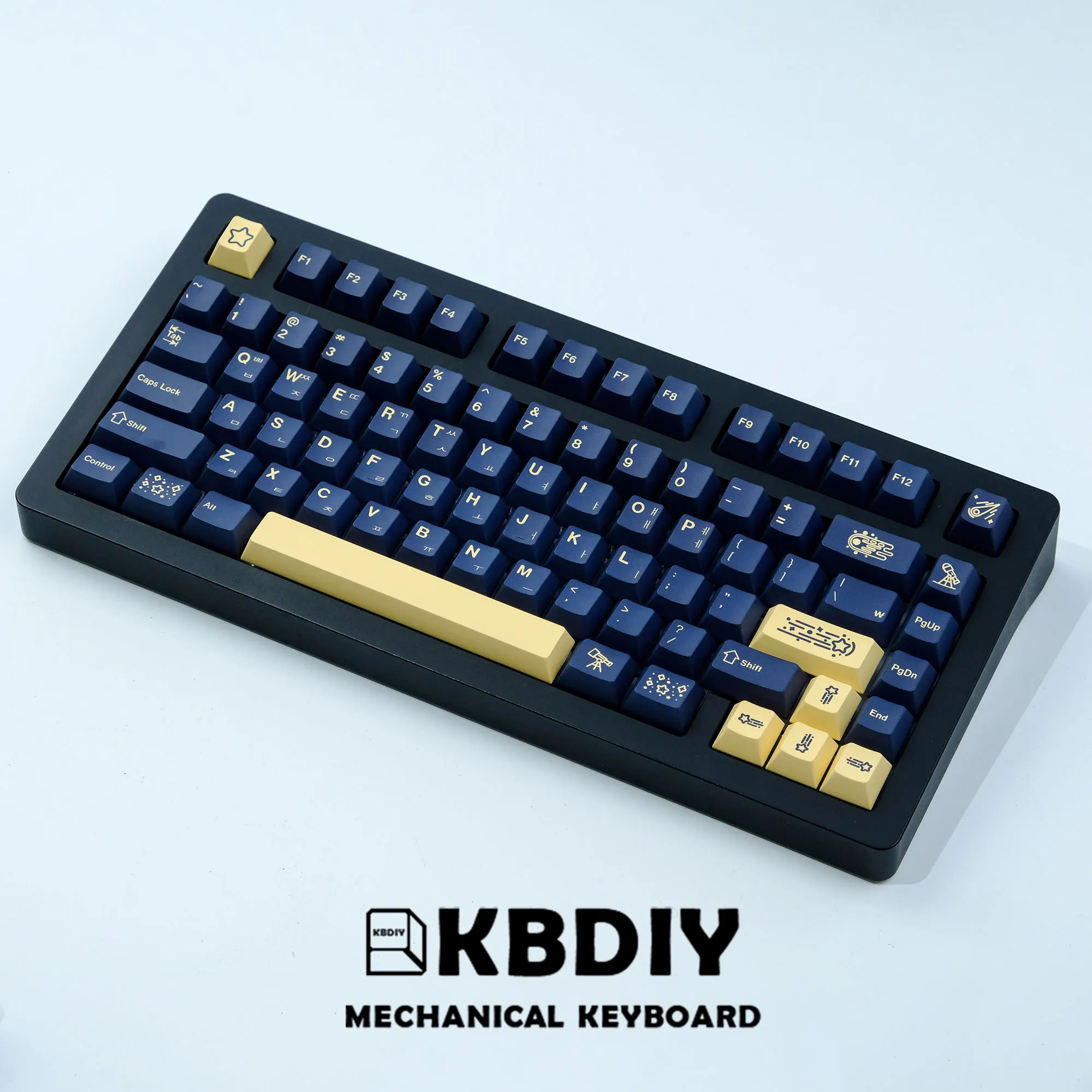 Kbdiy tasten gmk stargaze klon pbt koreanische tasten kappen kirsche mx profil gelbe tasten kappe für mechanische tastatur benutzer definierte schlüssel kappen set