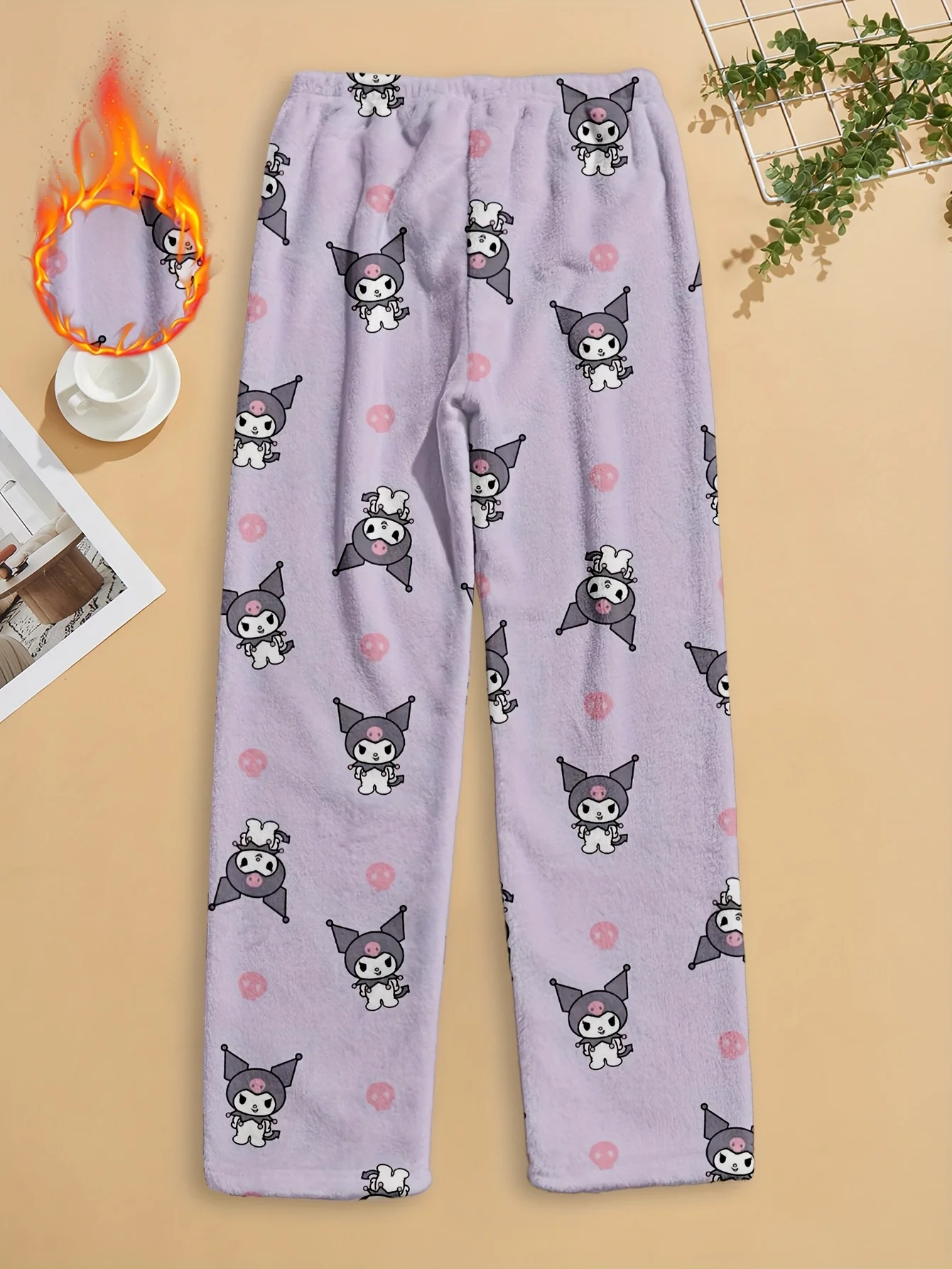 Damen-Pyjamahosen mit niedlichen Cartoon-Mustern, bequem und perfekt zum Ausgehen.