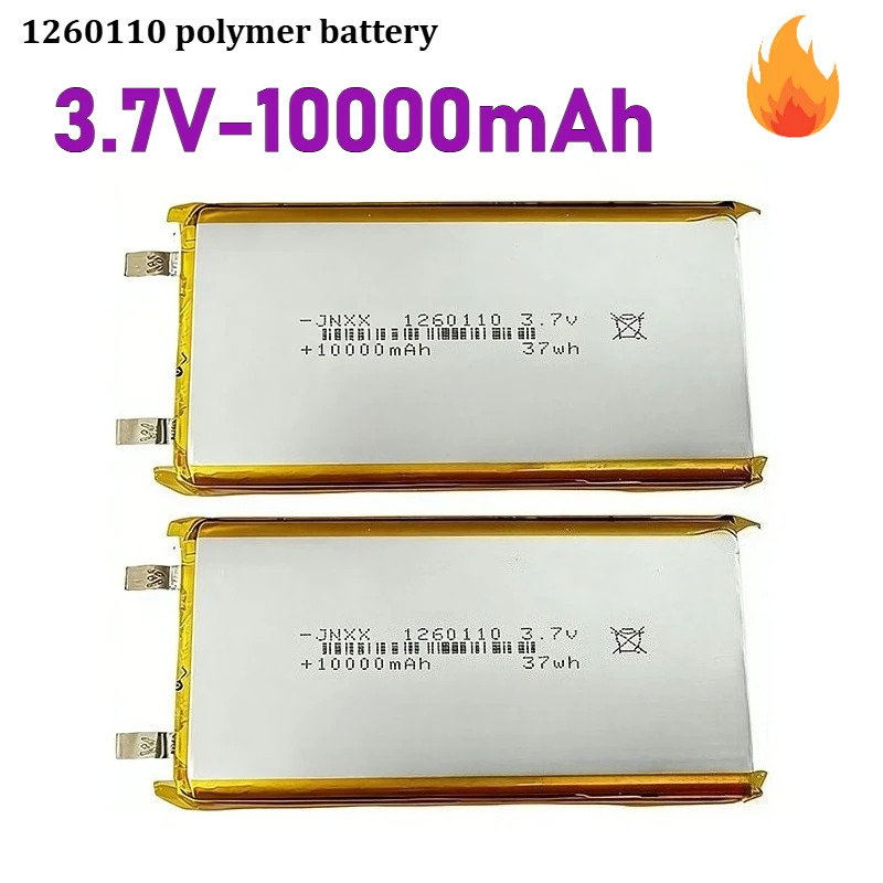 

1260110 3.7V Polymer Battery 10000mAh Li-Po Lithium Ion Rechargeable Battery for Electrostatic Recorder PDA Portable Speaker Toy