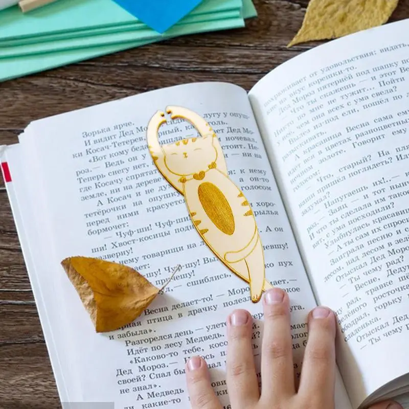 Cat Bookmark Paper Wooden Book Markers For Reading With Adorable Expression Animal Book Markers Reading List Bookmark Cat