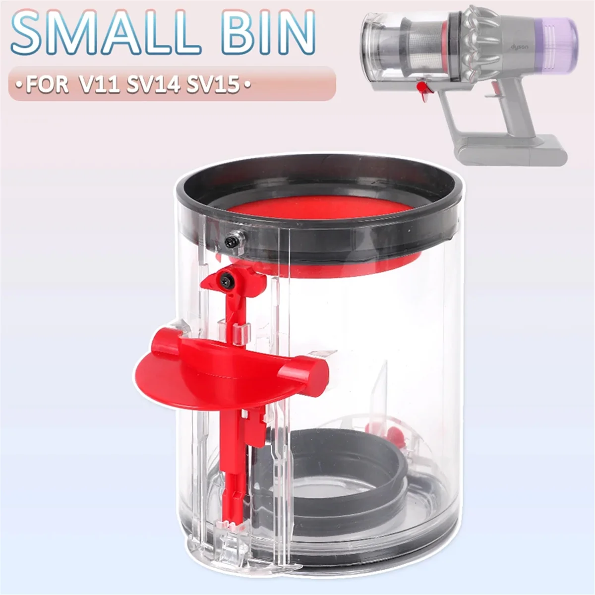 Upgraded Dust Bin Replacement for SV15 SV14 Vacuum Cleaner Canister/Dust Bucket, Small Dust Bin