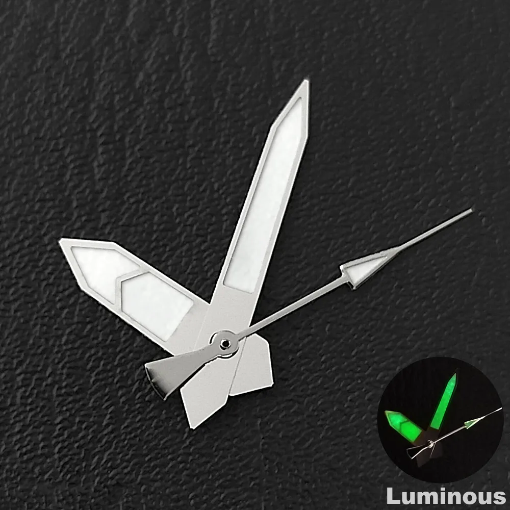 

12,5 мм стрелки для часов серебристый, зеленый, оранжевый C3, зеленая светящаяся игла, аксессуары для часов NH-35/NH36/4R/7S, аксессуары для часов