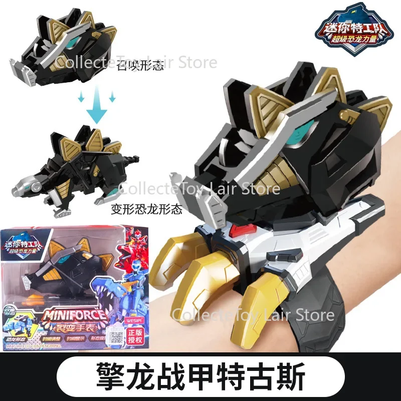 2025 Mini Force TV véritable Service montre jouet garçon Mecha Robot Ruper dinosaure puissance déformation jouet costume figurines d'action enfants cadeaux