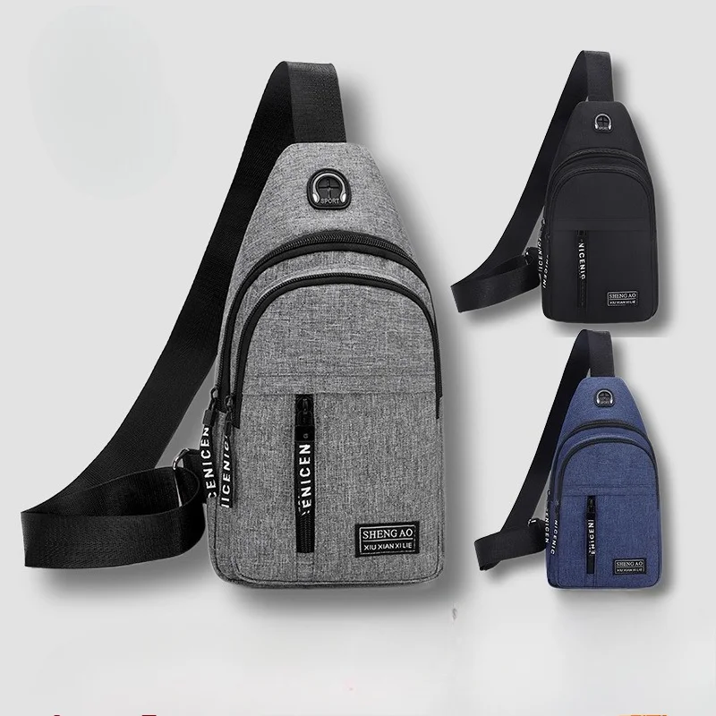 Chest Bag Men's One Shoulder Crossbody Bag Mini Simple Sling Bags Outdoor Sport Messenger Bags Daily Small Shoulder Bag for Men