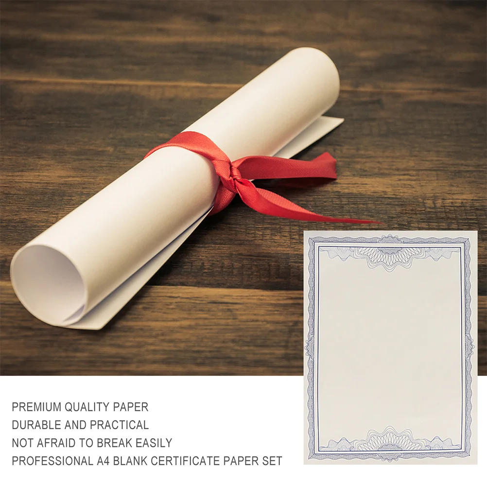 

10pcs A4 Paper Inner Certificate Paper For Graduation School Award Ceremony Blank Cardstock Printable 12K Border