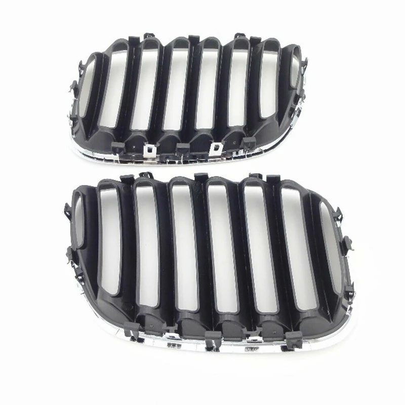 1 Pair Car Front Hood Bumper Kindey Grille Grill For-BMW X5 E53 2004-2006 51137113733