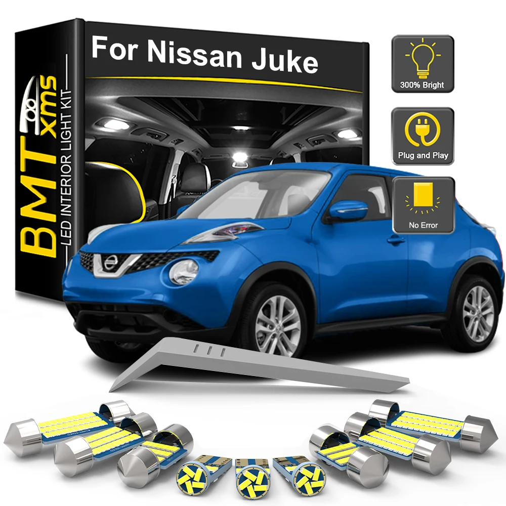 BMTxms LED Interior Light Bulb Kit For Nissan Juke 2011-2015 2016 2017 2018 2019 2020 2021 2022 Car LED Dome Trunk Lamp Canbus