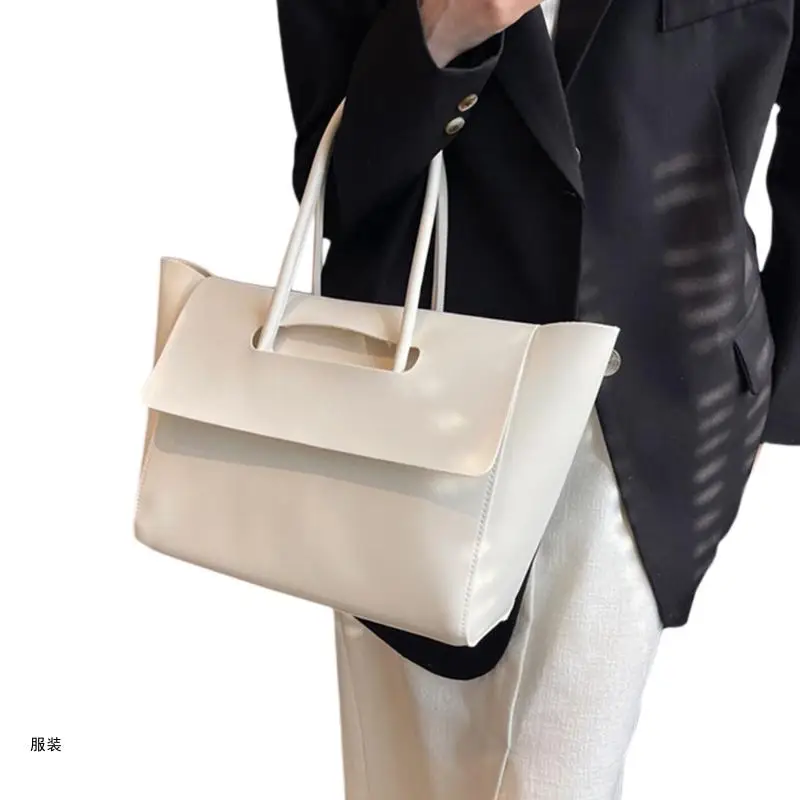 D0UD PU Tote Bag Practical & Stylish Shoulder Bag Handbag Ample for Work & Travel