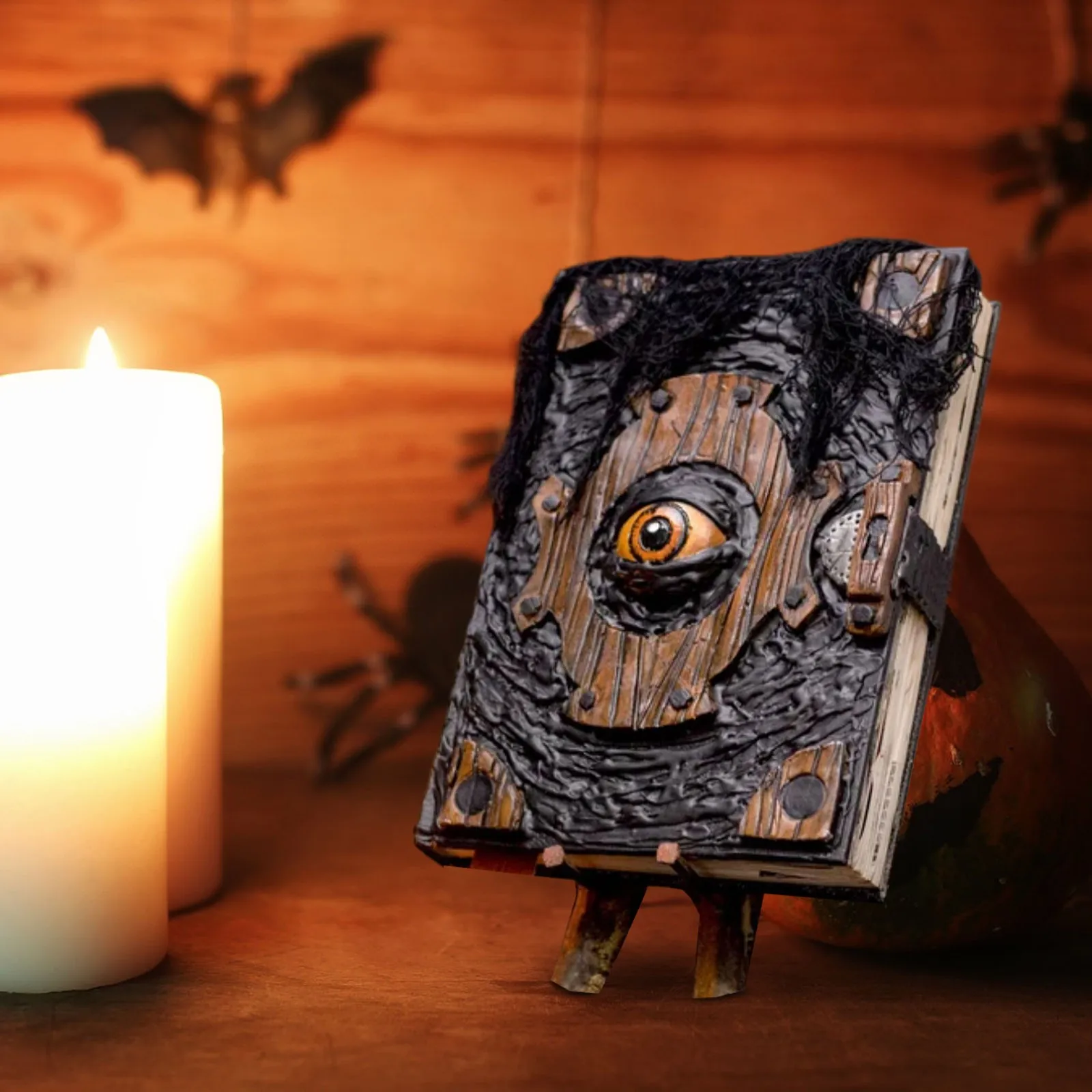 Oddities Notebook Spell Book Witchcraft Curse Demon's Eye Horror Book Halloween Horror Prop Ornaments Yard Home Crafts Decor