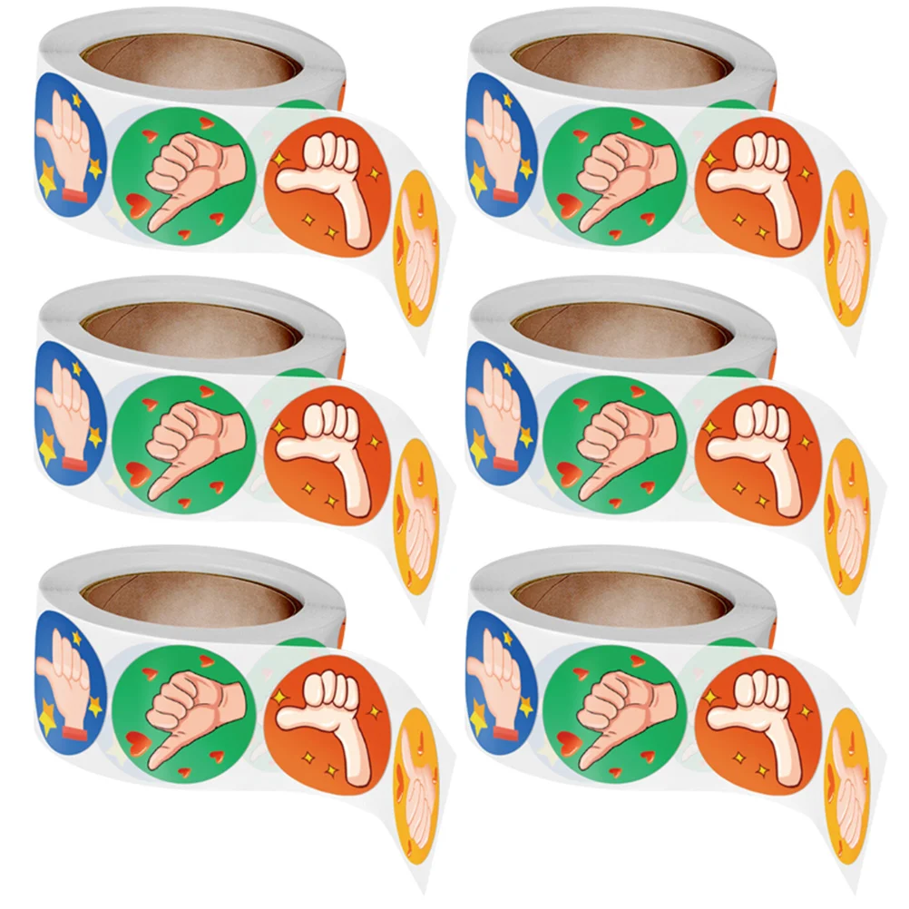

6pcs Round Kids Reward Stickers Encourage Labels for Teachers Elementary Child Classroom decals incentive positive encouraging