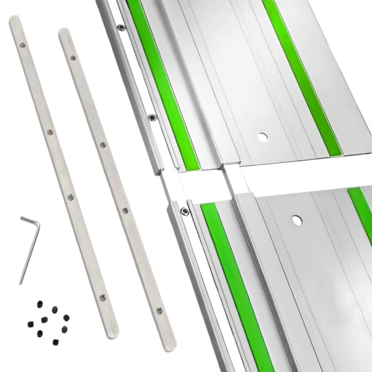 

2pcs Track Saw Guide Rail Connector Set Sturdy Build - Home Improvement Tool for Wooden Board Cutting Replacement Compatible