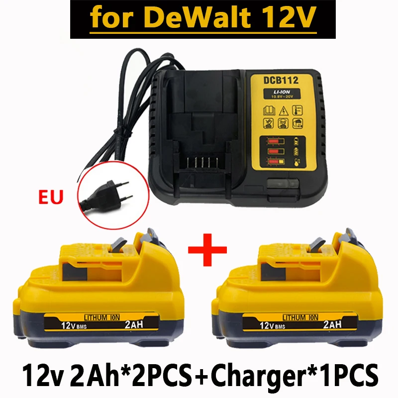 1-3Pack 12V Vervanging voor Dewalt DCB120 Lithium-ion Batterijen 12V 3.0Ah Batterij DCB125 DCB123 DCD710 Elektrisch gereedschap Batterij