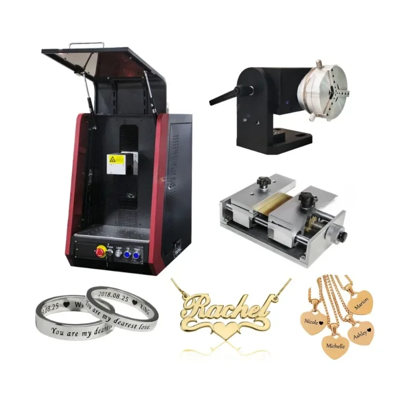 1MM 2MM Gold Silver sheet  cutting machine 30w 50w 60w 100w fiber  engraving machine for jewelry ring bangle  necklace