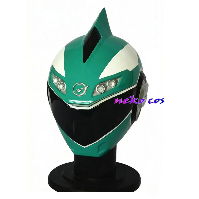 nekocos Engine Sentai Go-onger Go-On Green fitting bodysuit fullset helmet mask belt shoes arm cover Cosplay costume view 3