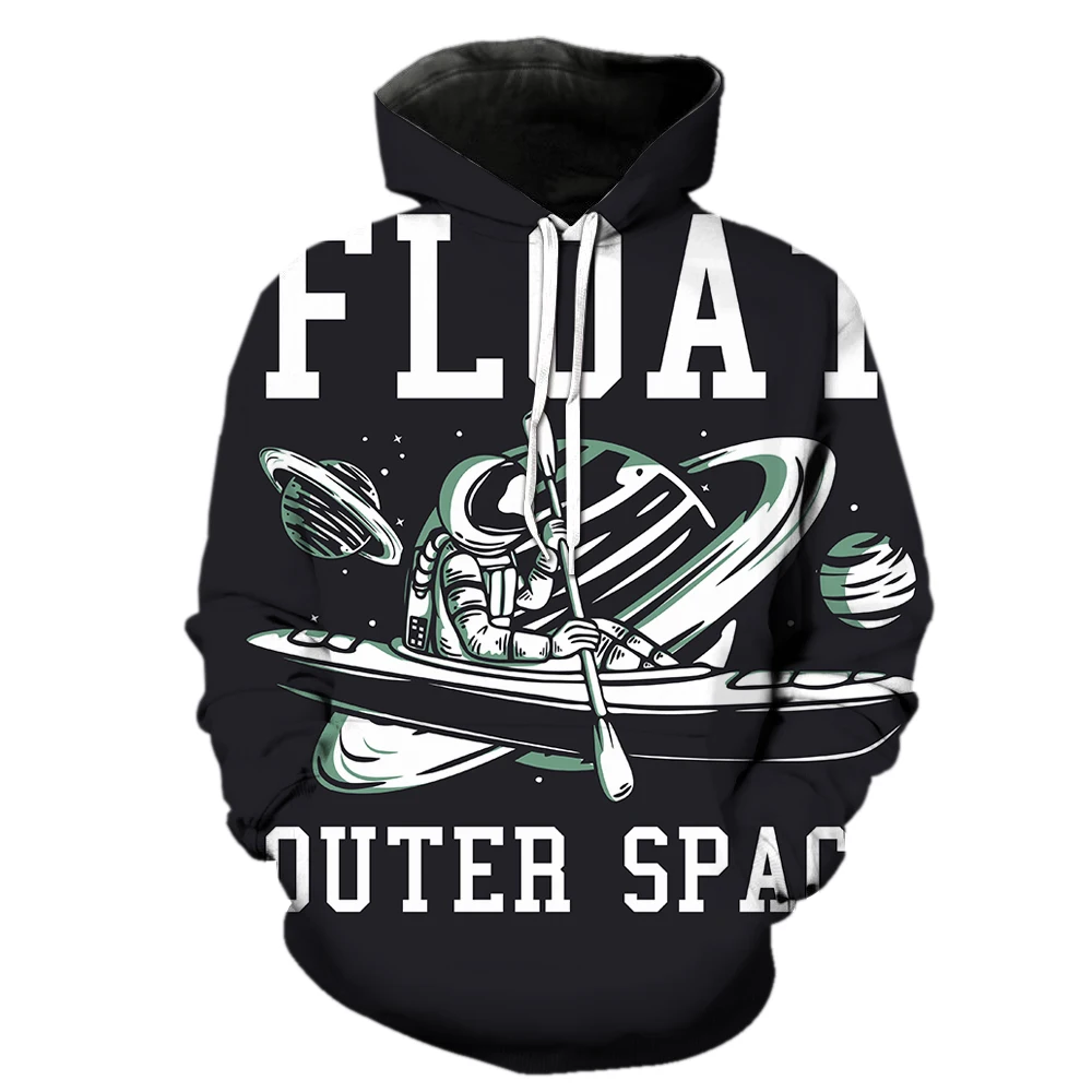 

Мужская толстовка с капюшоном и принтом в виде астронавта