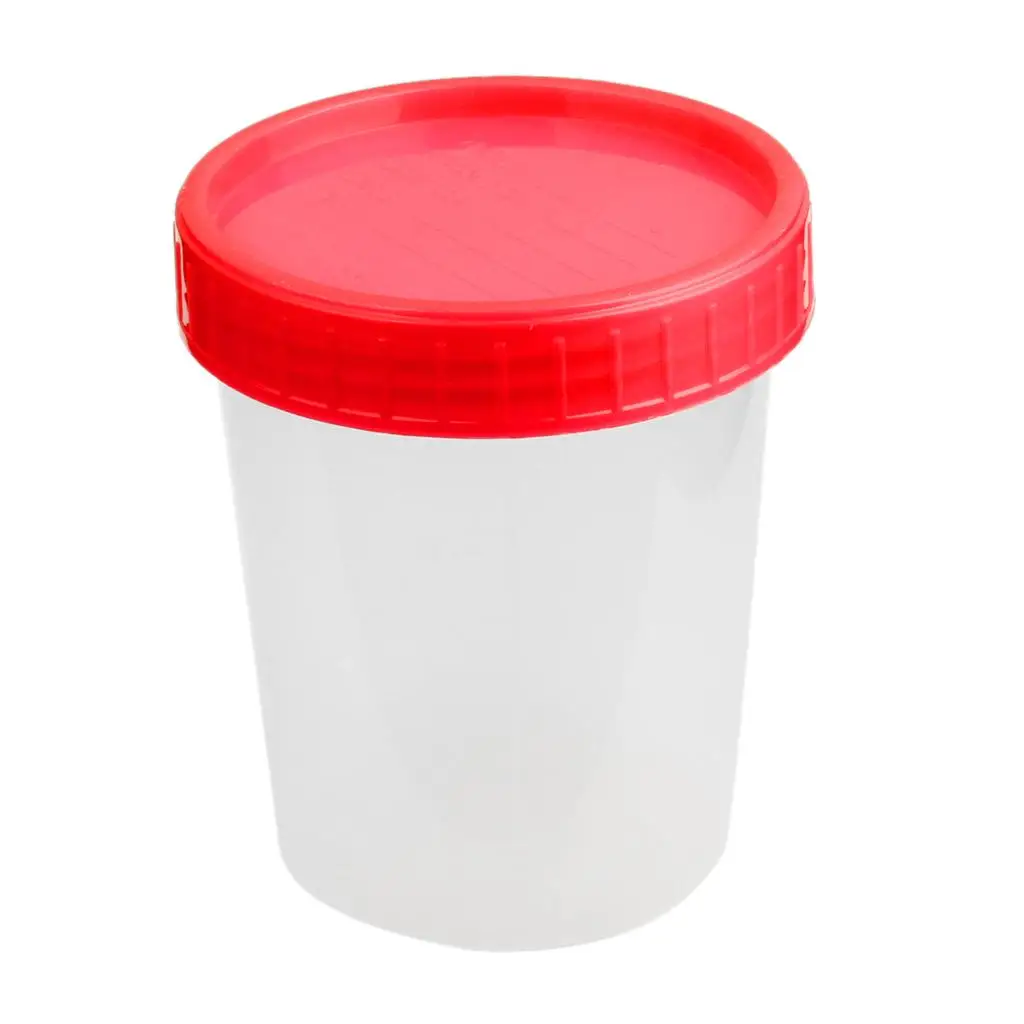 Transparent Measuring Cup Thick Wall Sample Container Sterile Polypropylene Specimen Jar for Hospital Laboratory