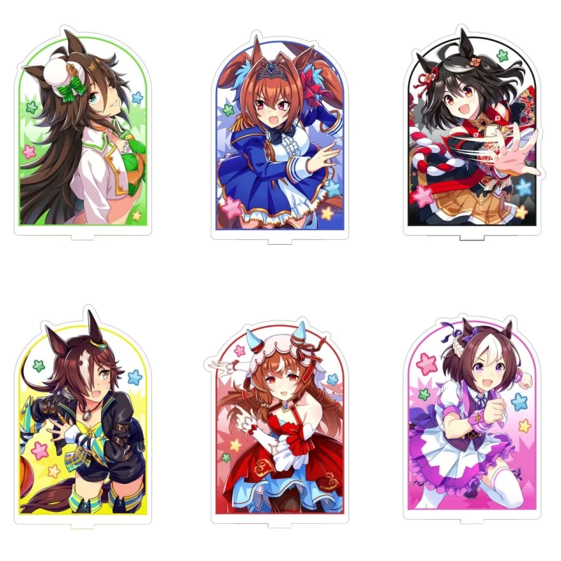 New style Cartoon Silence Suzuka Rice Shower Acrylic Stand Ornaments Cosplay Pretty Derby Anime Figure Model Party Gifts Girls