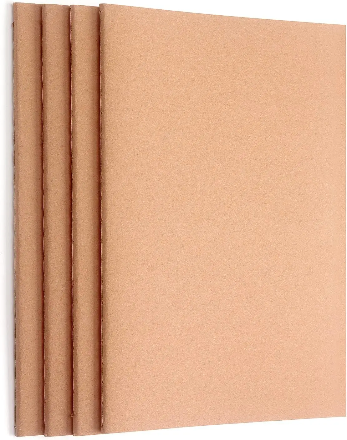 

Blank Kraft Notebooks 4 Pack, A5 Sketchbooks for Drawing Doodling Writing, Travel Journal Set 36 Pages 8.3x5.5 Inch