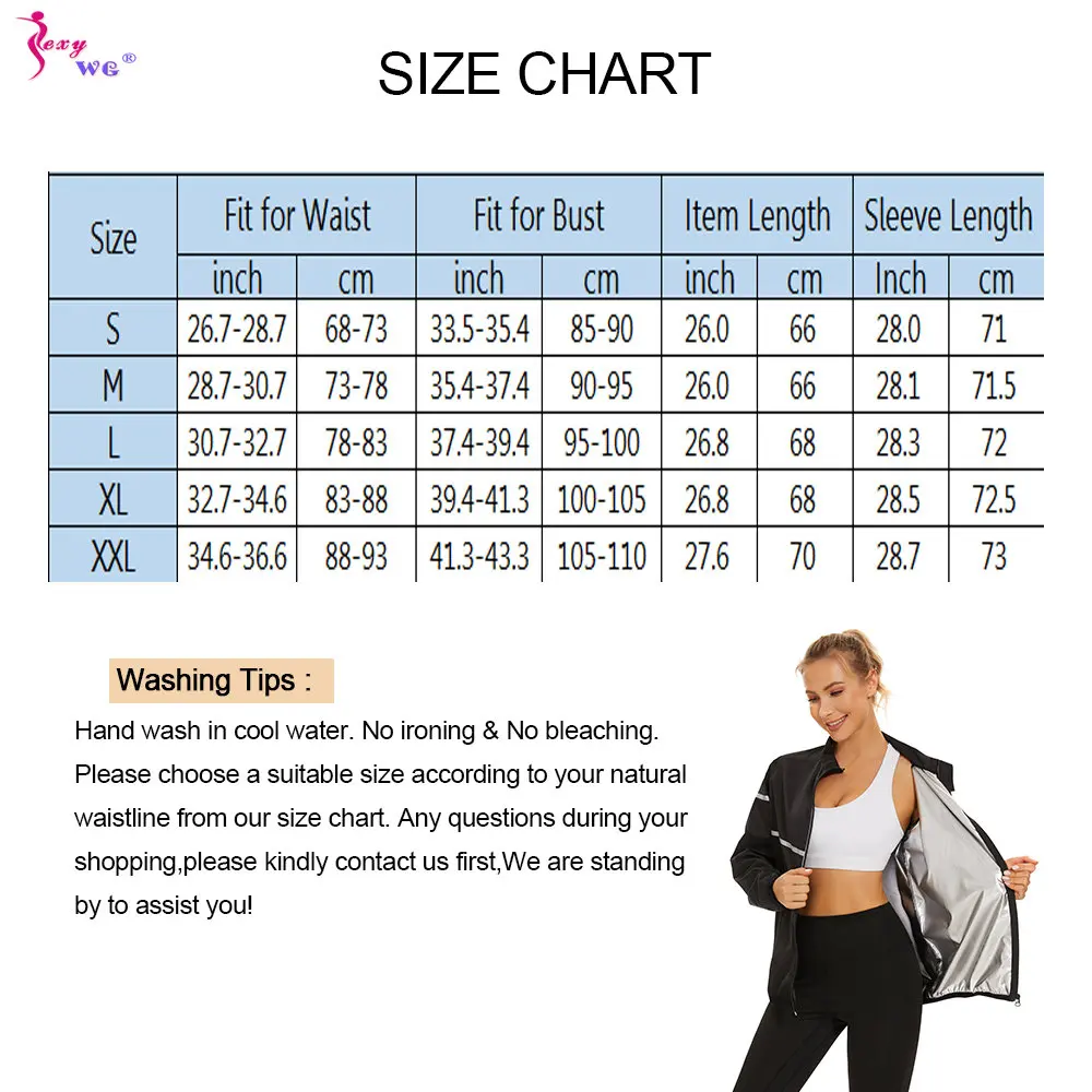 SEXYWG Sauna Set for Women Weight Loss Suit Sweat Top Pants Fitness Sportwear Thermal Jacket Trousers Ladies Body Shaper Gym