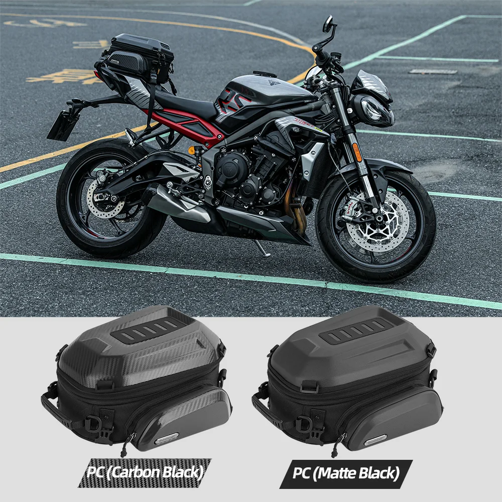 Rhinowalk Motorcycle Tail Bag Upgraded Waterproof Rear Seat Bag 12L-18L Expandable Hardshell Motor Backpack Rider Case ATV UTV