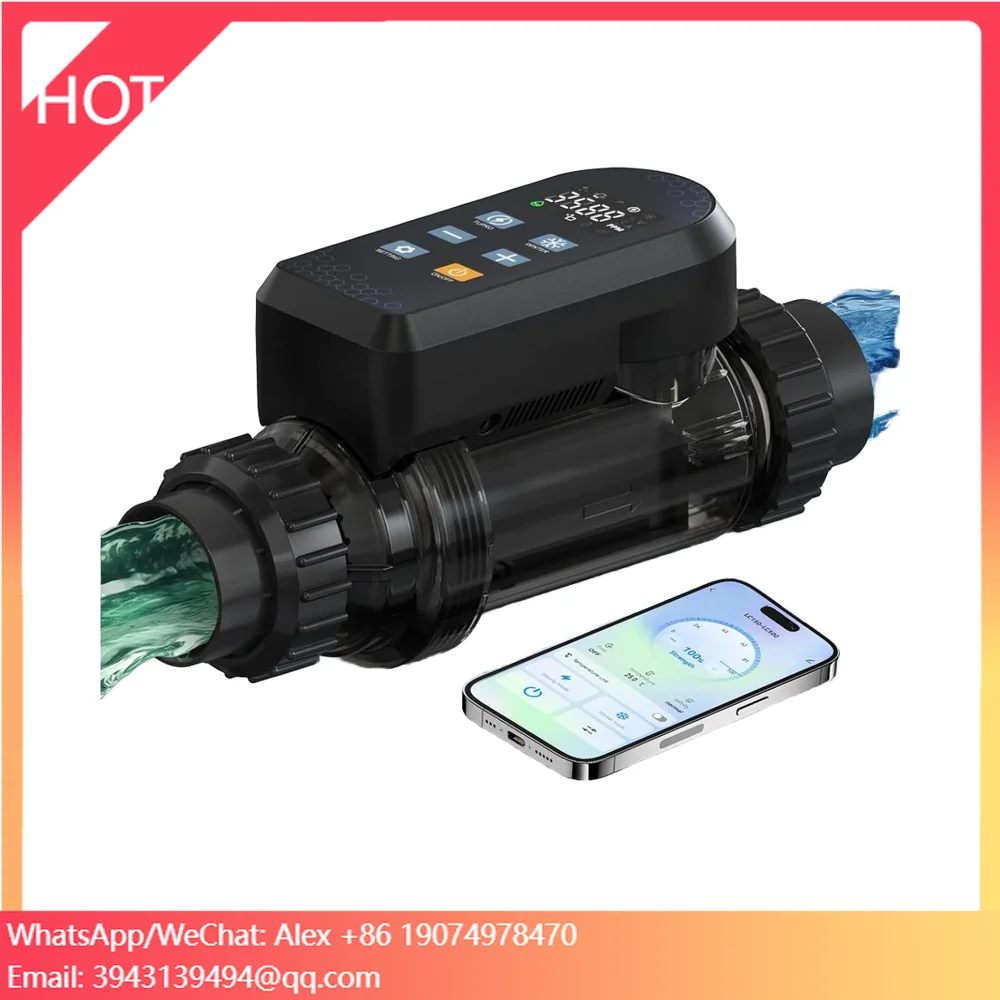 

Система хлорирования воды для бассейнов с управлением через приложение, OEM, 15 000 галлонов, простая установка, генератор хлора для соленой воды