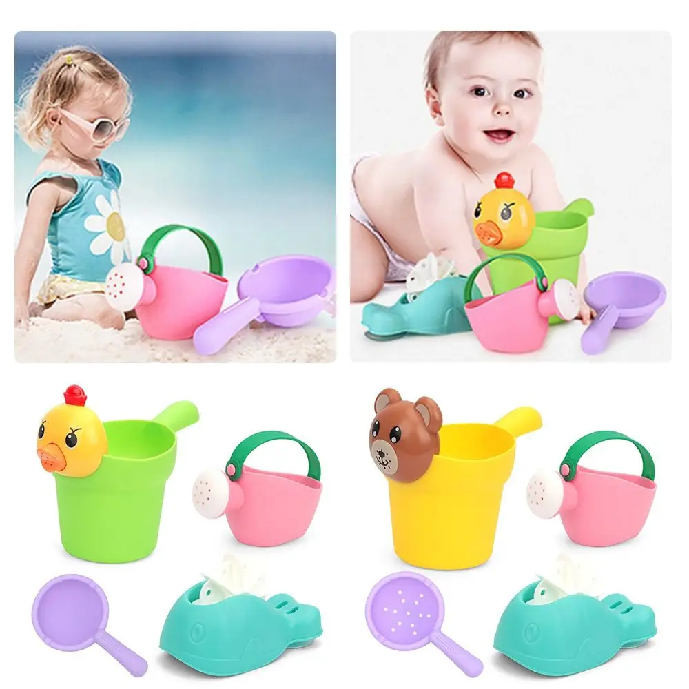 

3/4PCS Multicolor Sand Toys Set Cartoon Shape Kids Plaything Bathing Toy Parent-Children Interactive Bucket Sprinkler