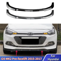 For Hyundai I20 MK2 Pre-facelift 2015-2017 Car Front Bumper Lip Splitter Spoiler Diffuser Guard Cover Body Kit Tuning Auto Parts