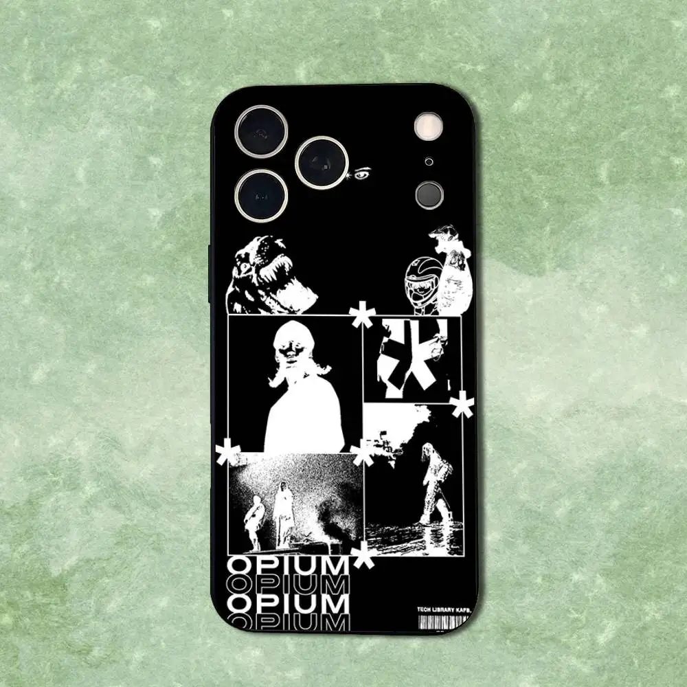 حافظة هاتف Band O-Opiumes Rap Art لهاتف iPhone 14,13,17,12,11,16,15, Plus, Pro Max, XS, XR, SE, Mini, غطاء أسود من السيليكون الناعم #5