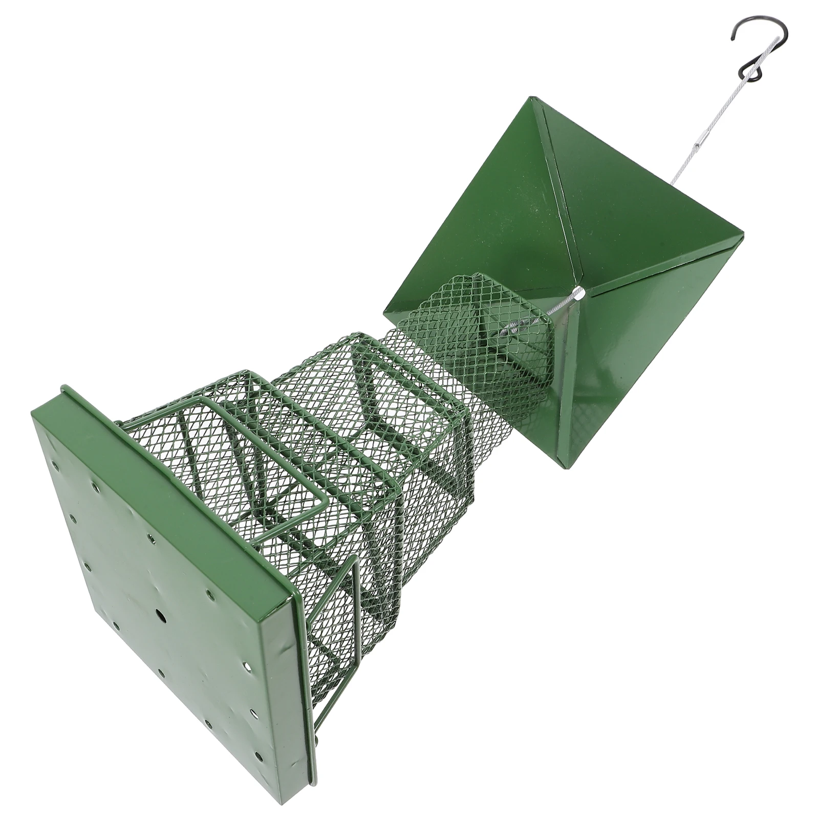 

Wrought Feeder Hanging Tray for Garden Patio Balcony Fence Feeders Outdoor Metal Bird Feeders Promote Biodiversity